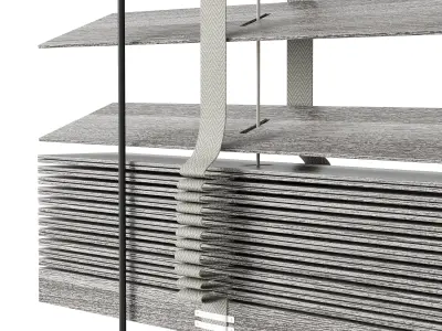 Wooden blinds Set 07 3D model