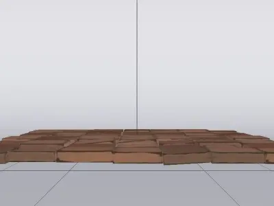 Brick Floor  Low-poly 3D model