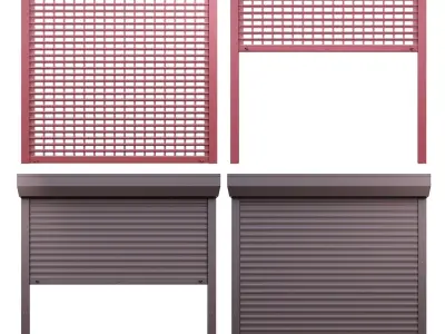 Garage roller shutter 3D model