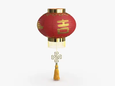 Paper Lantern v1 Low-poly 3D model