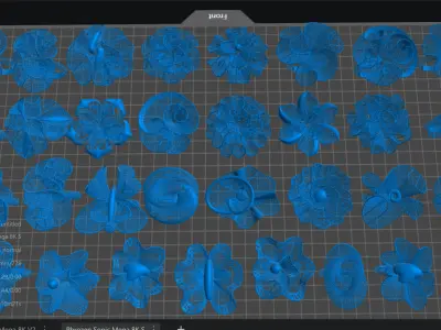 31 NEW FLOWERS RINGS RING HIGHT QUALITY JEWELERY 3D print model purchase