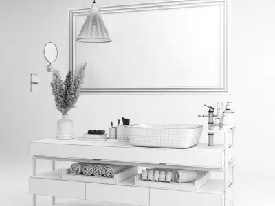 Set accessories bathroom 3D model