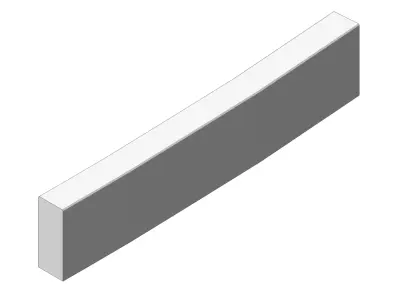 Concrete Curb Radius 12 m Inner 100 20 8 3D model