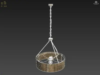 Old metal lamp 3D model