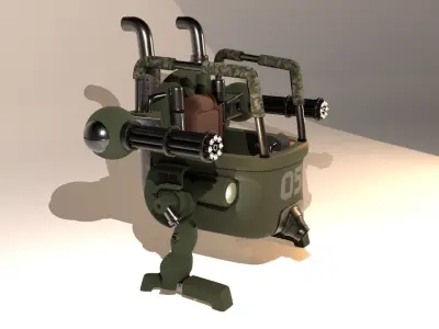 Metal Slug Mecha Tank Low-poly 3D model