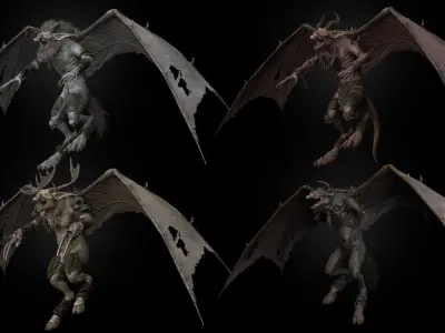 Shadowhowl Rigged Game Ready Low-poly 3D model