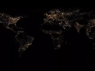 86k Earth Nightlight Map 3D model
