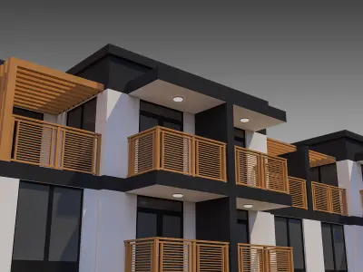 Apartment Building 012 3D model