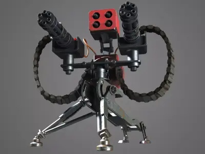 ROBOTICA robot with two guns 3D print model