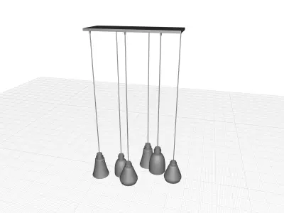 Perot Light Cluster Bell Pendant  3D model