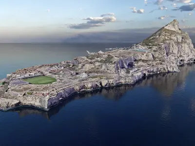 Gibraltar Multipurpose 3D Terrain Model 3D model