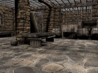 Medieval Prison Block 3D model