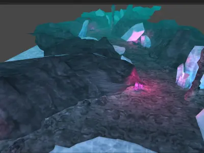 Casual Tiny Environment - Frozen Set Low-poly 3D model