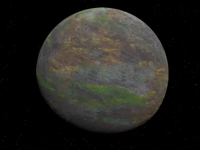 alien moon 003 Low-poly 3D model