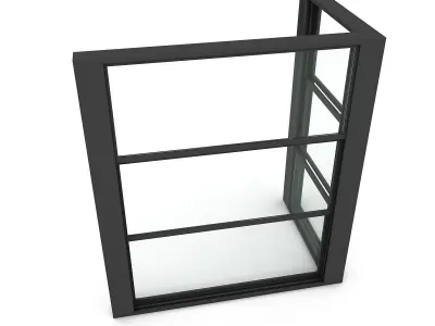 Guillotine Glazing Low-poly 3D model