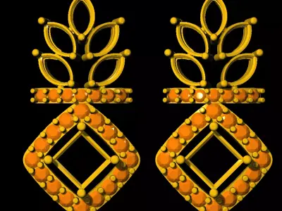  Tops earrings  3D print model