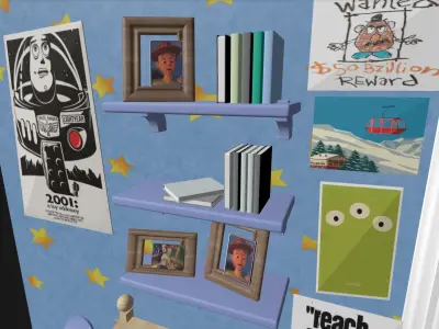 Andys room door 3D model