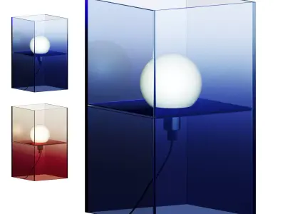 Mermaid and Scarlet Sunset Table lamps By Studio Monsoleil 3D model