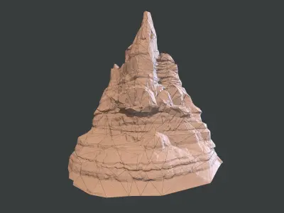 Red Rock Sandstone Pbr 1 Low-poly 3D model