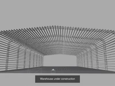 Buildings under construction set 01 3D Model Pack