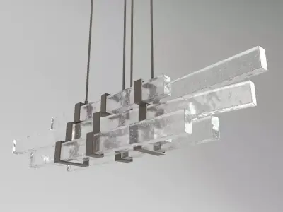 Ralph Pucci Lianne Gold Chandelier 3D model