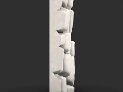 Stylized Cobblestone Wall Asset 3D print model