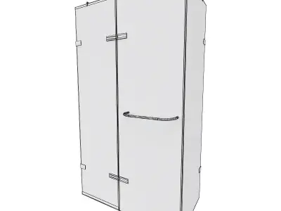 Monteray  H Frameless Rectangle Hinged 3D model