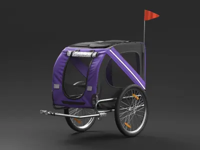  Bicycle Pet Trailer Violet with Sphynx 