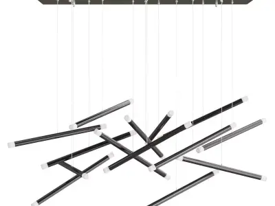 Dutti D0068 LED Chandelier Modern 14 3D model