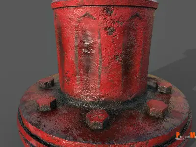 Fire Hydrant Version 001 Low-poly 3D model