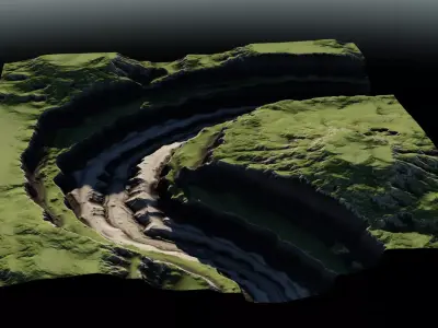 Plateau River 04 3D model