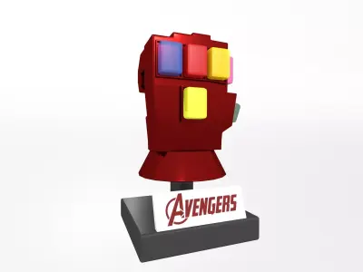 Lego Infinity Gauntlet v3 003 Low-poly 3D model