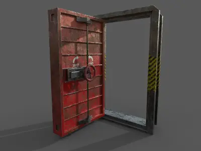 Hermetic Door Low-poly 3D model