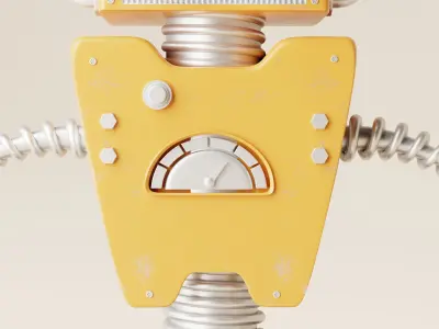 Robot V25 Low-poly 3D model