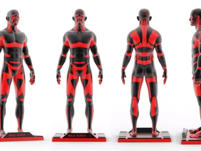 Male Robot 01 - MR01 3D print model