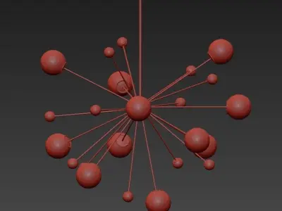 TIMELESS modern sputnik chandelier 3D model