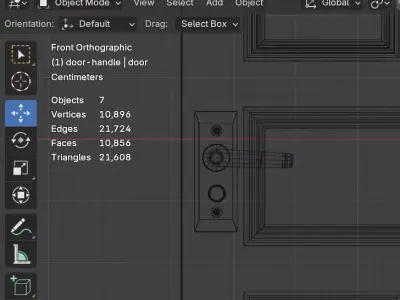 Porta classica lignea realistic wooden door 3D model 3D model
