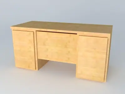 Desk DOORS HBIU 2D2S BRW Milano Oak 3D model