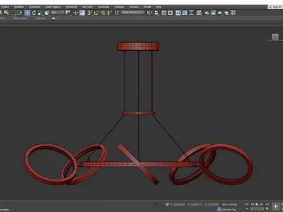 ODA chandelier Low-poly 3D model