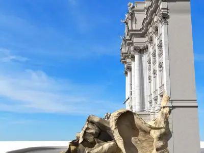  Trevi Fountain Facade 