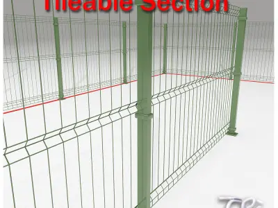 FENCE BRICOFAX TILEABLE 3D model