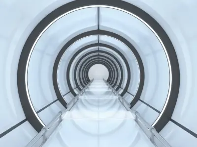 Sci-Fi Futuristic Corridor Collection 3D model