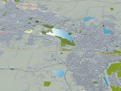 Warangal Telangana India 20km Low-poly 3D model