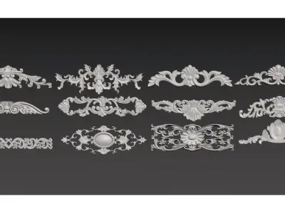  European-style carving 3D model