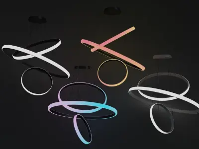 Awesome Rgb Led Ceiling Lamps Ceiling Lamp Pack Free low-poly 3D model