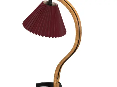 1970s Pleated Caprani Table Lamp 3D model