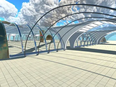 Sci-Fi Building 12 3D model