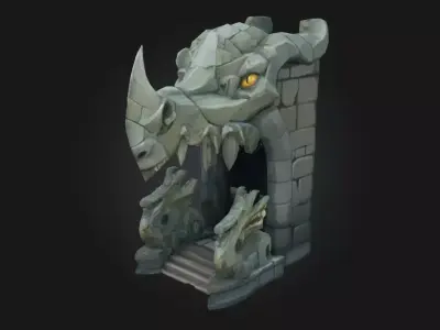 Dragon Gateway  Monumental Portal of Draconic Majesty 3D model