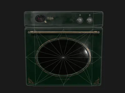 Oven front door - PBR Model Low-poly 3D model