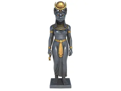 Egyptian Goddess Bastet Low-poly 3D model